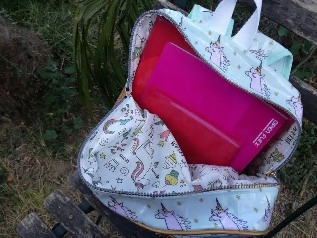 Tuto sac à dos pour la maternelle ouvert