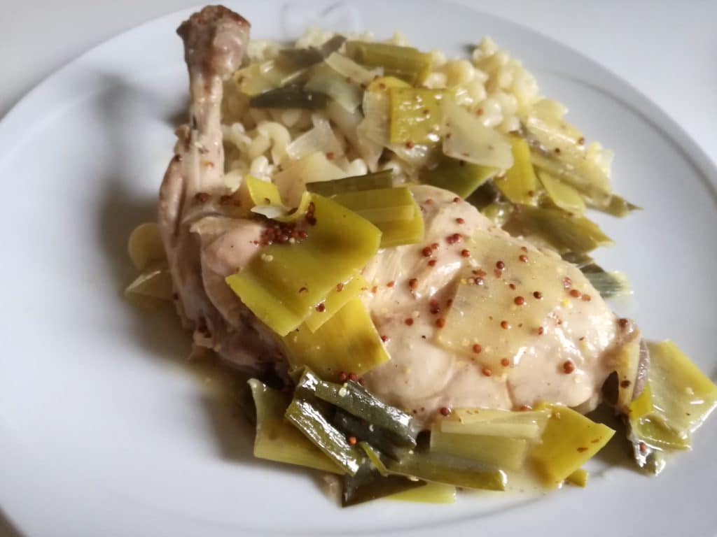 Ma recette du lapin aux poireaux et à la moutarde - Le blog de Kline