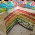 Recette du gâteau d'anniversaire arc-en-ciel